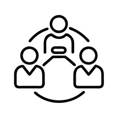 collaboration icon, collaboration line art - simple line art of collaboration, perfect for collaboration logos and icons