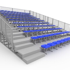 Fototapeta premium 3d render Bleachers design element. Furniture