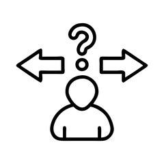 dilemma icon, dilemma line art - simple line art of dilemma, perfect for dilemma logos and icons