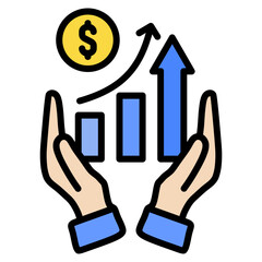 Economic Boom Icon Element For Design