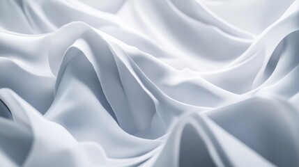 Obraz premium Abstract 3D Render of Unfolding Fabric with Soft Textures and Depth