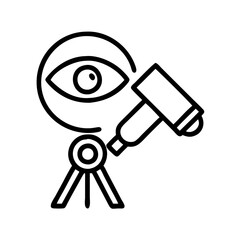 observation icon, observation line art - simple line art of observation, perfect for observation logos and icons