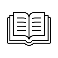 open book knowledge icon, open book knowledge line art - simple line art of open book knowledge, perfect for open book knowledge logos and icons