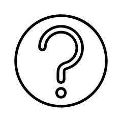 question mark inquiry icon, question mark inquiry line art - simple line art of question mark inquiry, perfect for question mark inquiry logos and icons