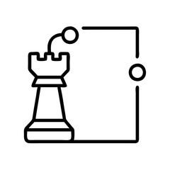 strategy icon, strategy line art - simple line art of strategy, perfect for strategy logos and icons
