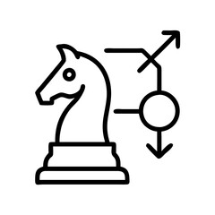 strategy icon, strategy line art - simple line art of strategy, perfect for strategy logos and icons