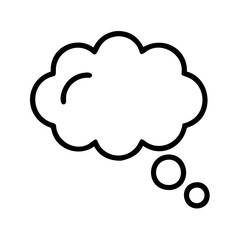 thought bubble icon, thought bubble line art - simple line art of thought bubble, perfect for thought bubble logos and icons