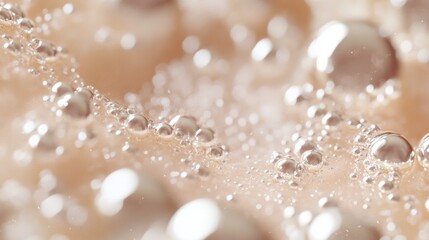 Close-Up View of Cyclopentasiloxane Molecules with Air Bubbles