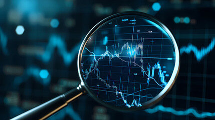 Magnifying Glass on Fluctuating Stock Market