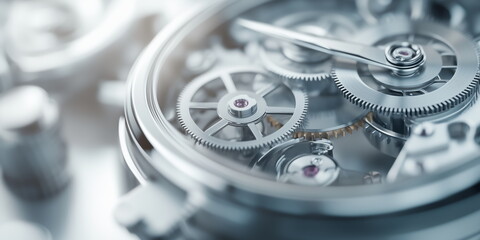 Gear works. Intricate gears and teeth functioning to serve in a collection of functions and mechanisms. 