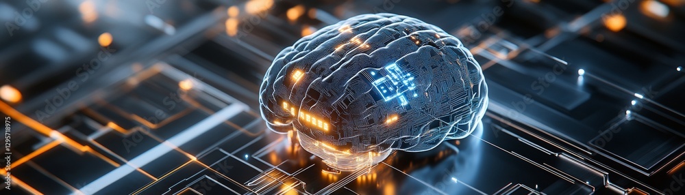 Poster exploring neural networks and artificial intelligence digital realm technology visualization futuris