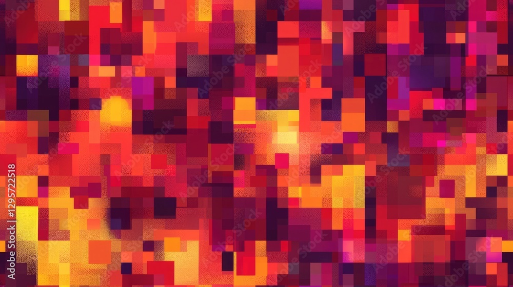 Poster abstract geometric pattern with colorful rectangles and thin lines on a dark background. digital art