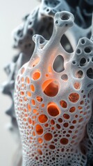 Obraz premium Abstract 3D structure with intricate patterns.