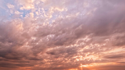 cute sunrise gold clouds on the sky bg - photo of nature