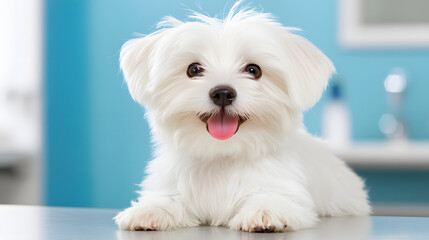 Professional pet grooming session for dogs in a salon capturing chaos and care