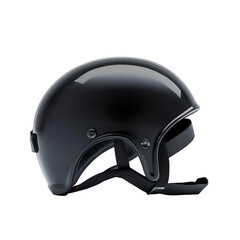 Fototapeta premium Black Football Helmet: Glossy Finish isolated on transparent background