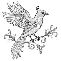 vector illustration of a bird