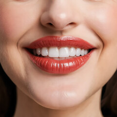 Fototapeta premium close up of a young woman smiling