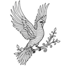 vector illustration of a bird