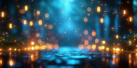 Naklejka premium Abstract background with colorful bokeh lights 