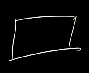 Skizze von handgemaltem Rahmen mit weisser Farbe