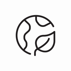 Earth ecology environment icon vector sign