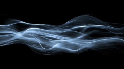 Black background with streaks of light created by a long exposure technique. Looks like a technology background.