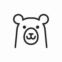 Polar bear arctic icon vector sign