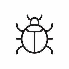 Beetle insect bug icon vector sign