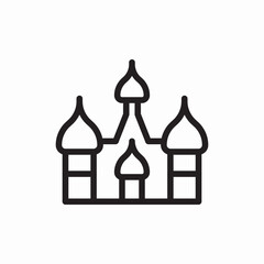 Kremlin landmark icon vector sign