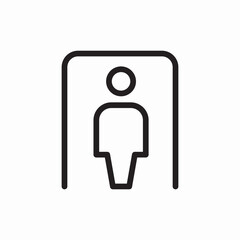 Elevator lift transport icon vector sign