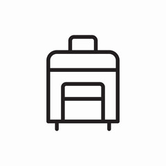 Suitcase travel luggage icon vector sign