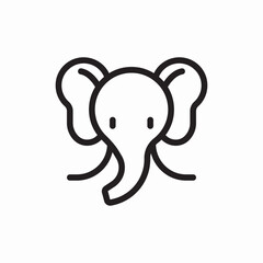 Elephant wildlife animal icon vector sign