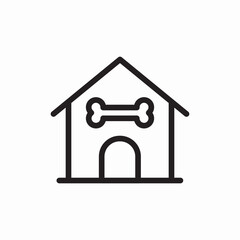 Pet house home icon vector sign