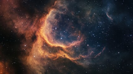 Obraz premium Stunning Cosmic Nebula with Vibrant Colors and Starry Background