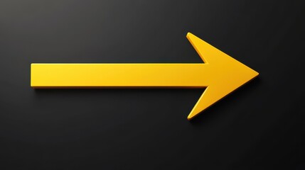 Bright Straight Yellow Arrow for Drawing Attention in Educational Materials