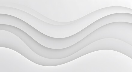 Fototapeta premium Abstract White Wave Pattern: Serene Minimalist Design
