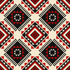 Ethnic geometric pattern, seamless pattern of the Navajo tribe. Native American ethnic. Seamless vector pattern ethnic, seamless Mexican rug, woven carpet. Folk embroidery, Bohemian, Aztec style.