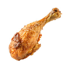 roasted chicken on white