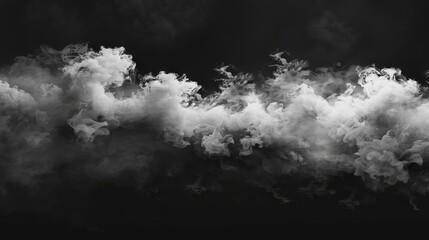 Fototapeta premium Ethereal swirl of white smoke with airy vapors, misty haze, and gentle glowing fog creating an abstract, atmospheric overlay for elegant decorative effects.