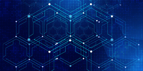 Abstract dot white blue pattern gradient texture technology background.vector