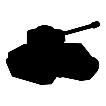 recommend clip art: silhouette or illustration of a battle tank