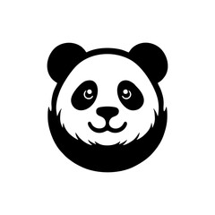 Cheerful Panda Silhouette