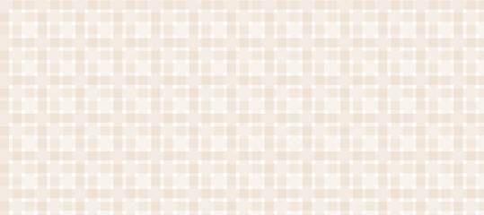 Beige and white plaid fabric texture background