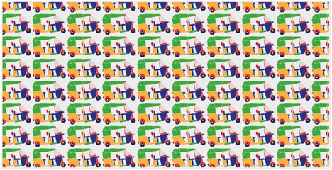 block print, auto rickshaw classic petan mumbai style