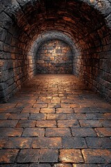 A dark tunnel with a light at the end of it