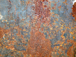 Old worn rusted metal texture wall background. Rust of metals