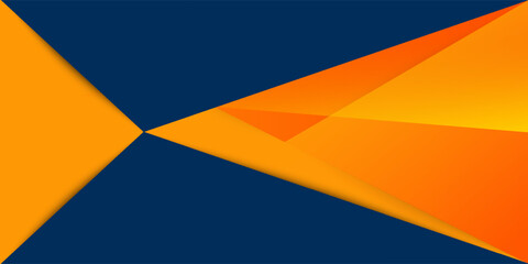 Abstract geometric dark blue and orange square theme overlap background for graphic design.