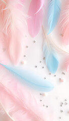 pink and white feathers