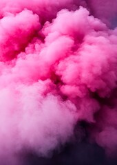 Fototapeta premium Pink Smoke Clouds Filling Frame